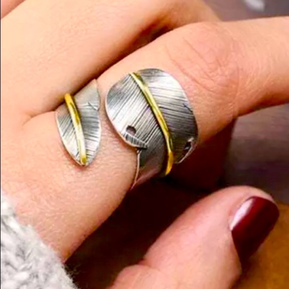✨✨🍁Silver Wrap Leaf Ring 🍁 ✨✨